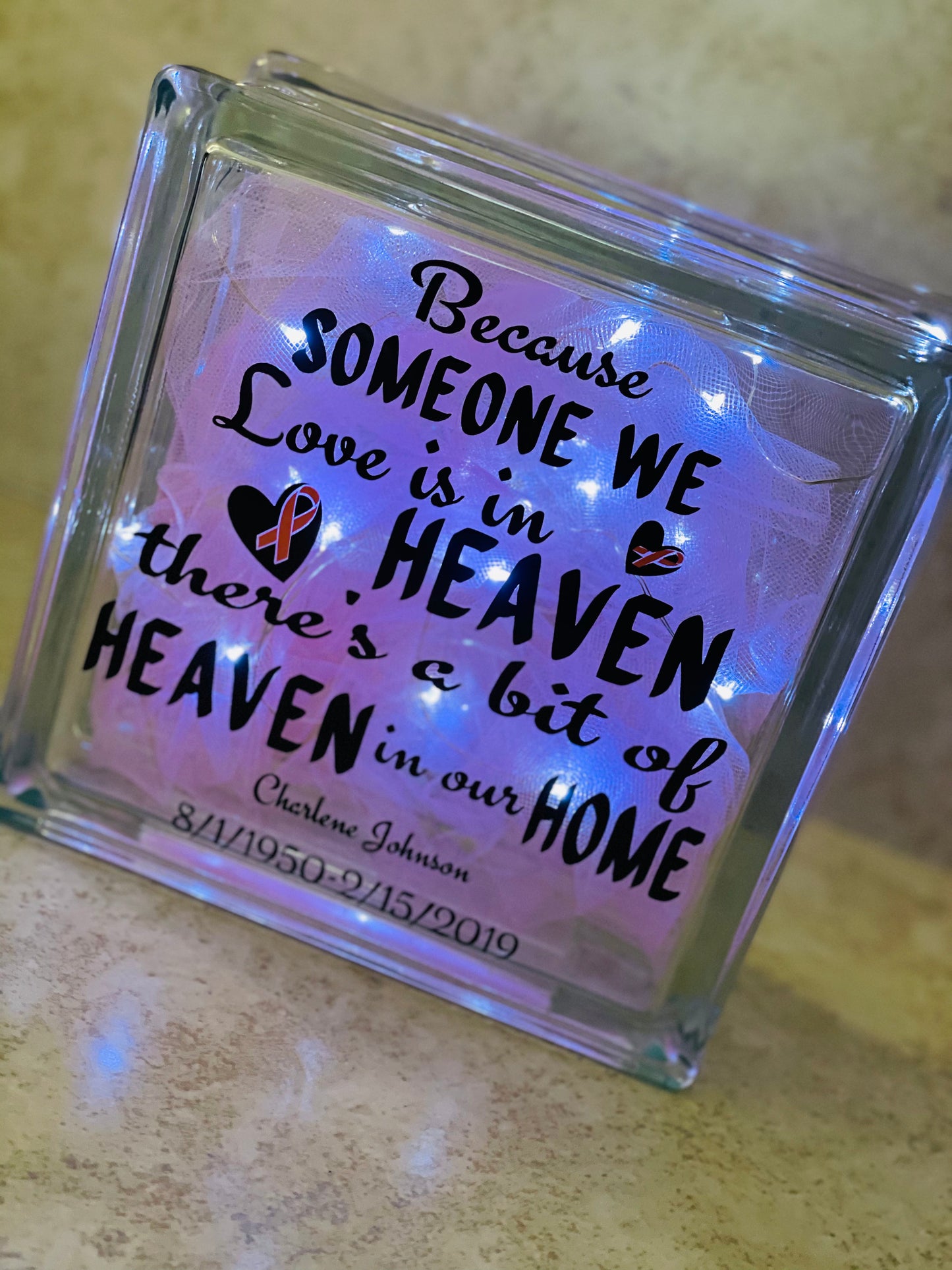 Memorial Glass Block