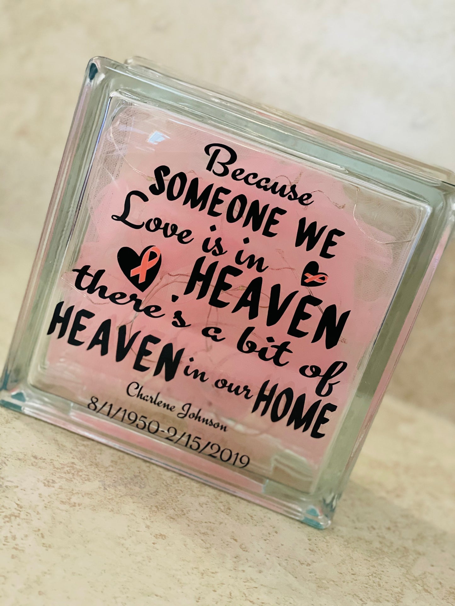 Memorial Glass Block