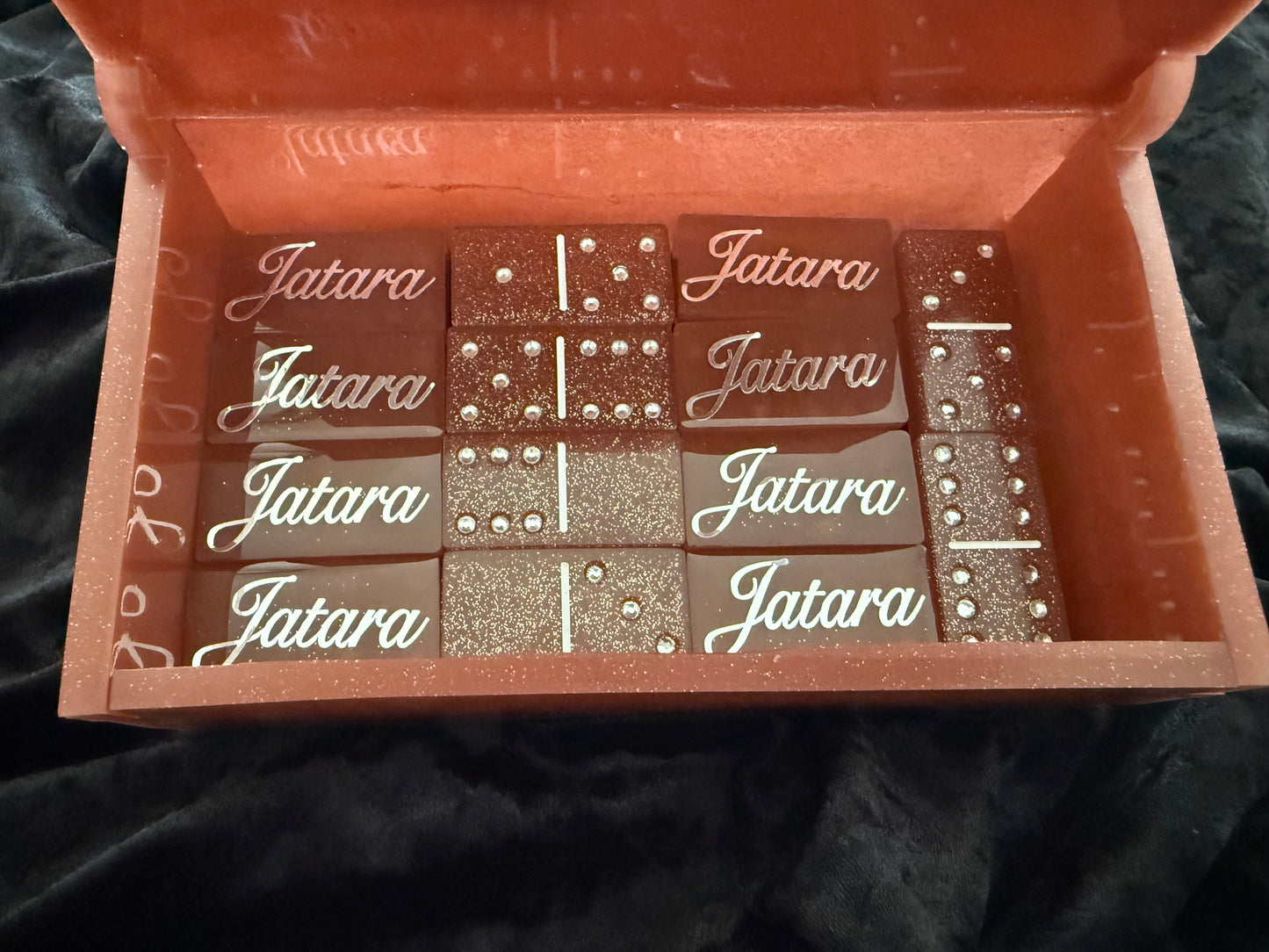 Custom Dominoes with Custom Resin Box